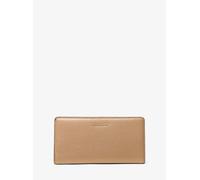 MK Brieftasche Bryant Large Aus Gekrispeltem Leder Mit Druckknopfverschluss - Natur - Michael Kors