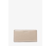 MK Brieftasche Bryant Large Aus Gekrispeltem Leder Mit Druckknopfverschluss - Natur - Michael Kors