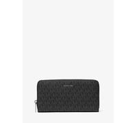 MK Brieftasche Greyson mit Logomuster und Rundum-Reißverschluss - Schwarz - Michael Kors