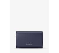 MK Brieftasche Jet Set Large aus gekrispeltem Leder - Blau - Michael Kors