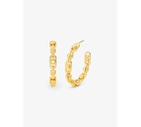 MK Creolen Astor Medium Aus Messing Mit Edelmetallbeschichtung Im Kettendesign - Goldton - Michael Kors