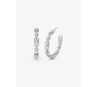 MK Creolen Astor Medium Aus Messing Mit Edelmetallbeschichtung Im Kettendesign - Silberton - Michael Kors