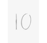 MK Creolen Aus Messing Mit Edelmetallbeschichtung Im Panzerkettendesign - Silberton - Michael Kors