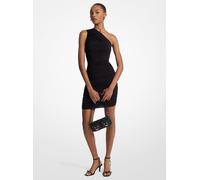 MK Einschultriges Kleid Aus Dichtem Stretch-Jersey Mit Raffung - Schwarz - Michael Kors