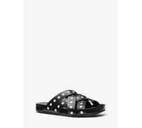 MK Flache Sandale Irene Aus Leder Mit Nieten - Schwarz - Michael Kors