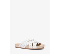 MK Flache Sandale Irene Aus Leder Mit Nieten - Weiss - Michael Kors