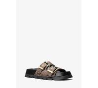 MK Flatform-Pantolette Colby Mit Empire-Monogramm - Braun - Michael Kors