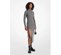 MK Gerafftes Kleid aus Stretch-Wolle - Grau - Michael Kors