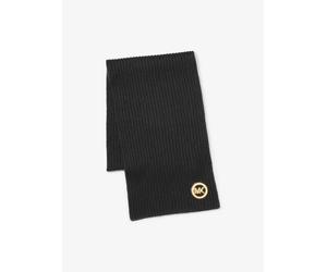 MK Gerippter Schal Aus Wolle - Schwarz - Michael Kors