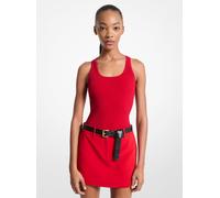 MK Geripptes Tanktop Mit Weitem Rundhalsausschnitt - Rot - Michael Kors