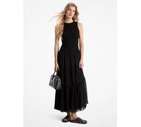 MK Gesmoktes Tanktopkleid Aus Georgette - Schwarz - Michael Kors