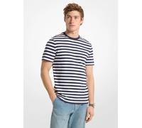 MK Gestreiftes T-Shirt aus Baumwolle - Blau - Michael Kors