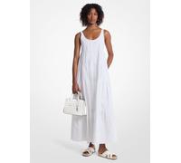 MK Gestuftes Kleid Aus Stretch-Baumwolle - Weiss - Michael Kors