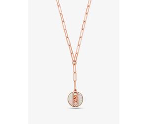 MK Gliederkette aus Messing mit Edelmetallbeschichtung und Empire-Logo - Rosé-Goldton - Michael Kors