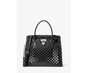 MK Handgewebte Henkeltasche Hamilton Moderne Large - Schwarz - Michael Kors