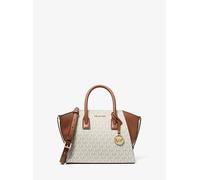 MK Henkeltasche Avril Small Aus Leder Und Logostoff - Natur - Michael Kors