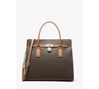 MK Henkeltasche Hamilton Moderne Large mit Signature-Logomuster - Braun - Michael Kors