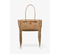 MK Henkeltasche Hamilton Moderne Small aus Wildleder mit Fransen - Natur - Michael Kors