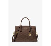 MK Henkeltasche Laila Medium aus poliertem Leder mit Logoprägung - Braun - Michael Kors