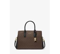 MK Henkeltasche Laila Medium mit Signature-Logomuster - Braun - Michael Kors