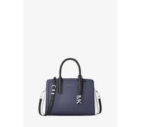 MK Henkeltasche Laila Small aus Leder in Blockfarben - Blau - Michael Kors