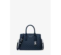MK Henkeltasche Laila Small aus Leder mit Nietenbesatz - Blau - Michael Kors