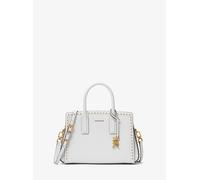 MK Henkeltasche Laila Small aus Leder mit Nietenbesatz - Weiss - Michael Kors