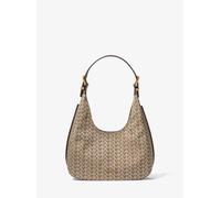 MK Hobo Bag Nolita Small aus Jacquard mit MK2000-Logomuster - Natur - Michael Kors