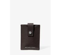 MK Kartenetui Hudson Aus Gekrispeltem Leder Mit Druckknopf - Braun - Michael Kors