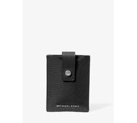 MK Kartenetui Hudson Aus Gekrispeltem Leder Mit Druckknopf - Schwarz - Michael Kors