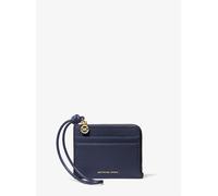 MK Kartenetui Jet Set Small aus gekrispeltem Leder mit Handschlaufe - Blau - Michael Kors