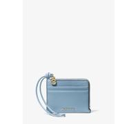 MK Kartenetui Jet Set Small aus gekrispeltem Leder mit Handschlaufe - Blau - Michael Kors