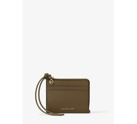 MK Kartenetui Jet Set Small aus gekrispeltem Leder mit Handschlaufe - Grün - Michael Kors