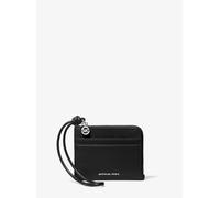 MK Kartenetui Jet Set Small aus gekrispeltem Leder mit Handschlaufe - Schwarz - Michael Kors