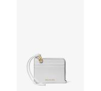MK Kartenetui Jet Set Small aus gekrispeltem Leder mit Handschlaufe - Weiss - Michael Kors