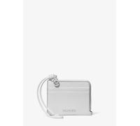 MK Kartenetui Jet Set Small aus gekrispeltem Leder mit Handschlaufe - Weiss - Michael Kors