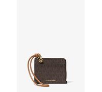 MK Kartenetui Jet Set Small mit Signature-Logomuster und Handschlaufe - Braun - Michael Kors