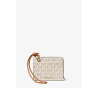 MK Kartenetui Jet Set Small mit Signature-Logomuster und Handschlaufe - Natur - Michael Kors