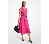 MK Kleid aus Baumwoll-Popeline mit Stretch und Gürtel - Rosa - Michael Kors