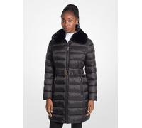 Michael Kors Daunenjacke dunkelblau komprimierbar abgestepptes Nylon Damen XS