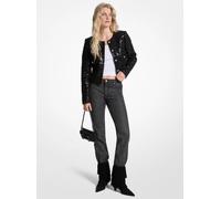 MK Kurze Jacke aus Tweed mit Pailletten - Schwarz - Michael Kors