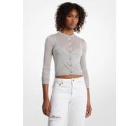 MK Kurze Strickjacke und Bustier-Top aus Tencel-Mischung - Grau - Michael Kors