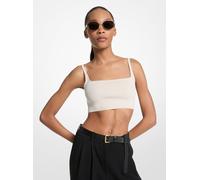 MK Kurzes Tanktop Aus Viskosemischung - Natur - Michael Kors