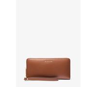 MK Längliche Brieftasche Jet Set Travel Large aus Leder - Braun - Michael Kors