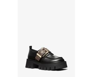 MK Loafer Colby aus Leder mit Besatz aus Signature-Logostoff - Braun - Michael Kors