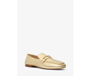 MK Loafer Lena Aus Leder In Metallic-Optik - Goldton - Michael Kors
