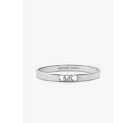 MK Logo-Armreif Aus Messing Mit Edelmetallbeschichtung Und Empire-Logo - Silberton - Michael Kors