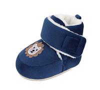MK MATT KEELY Baby Jungen Mädchen Cartoon Anti-Rutsch Weiche Sohle Dicke Hausschuhe Booties,Navy,12-18 Monate