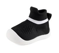 MK MATT KEELY Baby Sockenschuhe Mädchen Jungen Lauflernschuhe 6-36 Monate Kleinkind Stricken Krabbelschuhe mit rutschfeste Gummisohle,Schwarz,2-3 Jahre