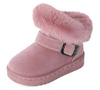 MK MATT KEELY Baby Winterschuhe Mädchen Outdoor Boots Kinder Warm Gefütterte Lauflernschuhe mit Rutschfestersohle,Rosa,EU 28(CN28)